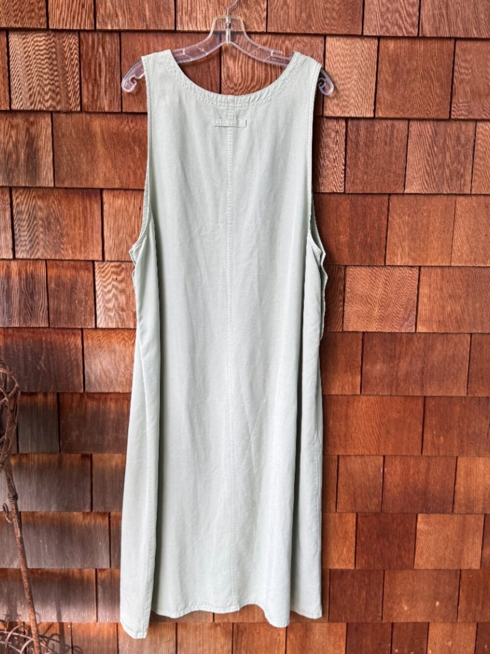Talbots Mint Green Vintage 90's Overalls Jumper Pocket Dress in Women's X-Large - Picture 6 of 7